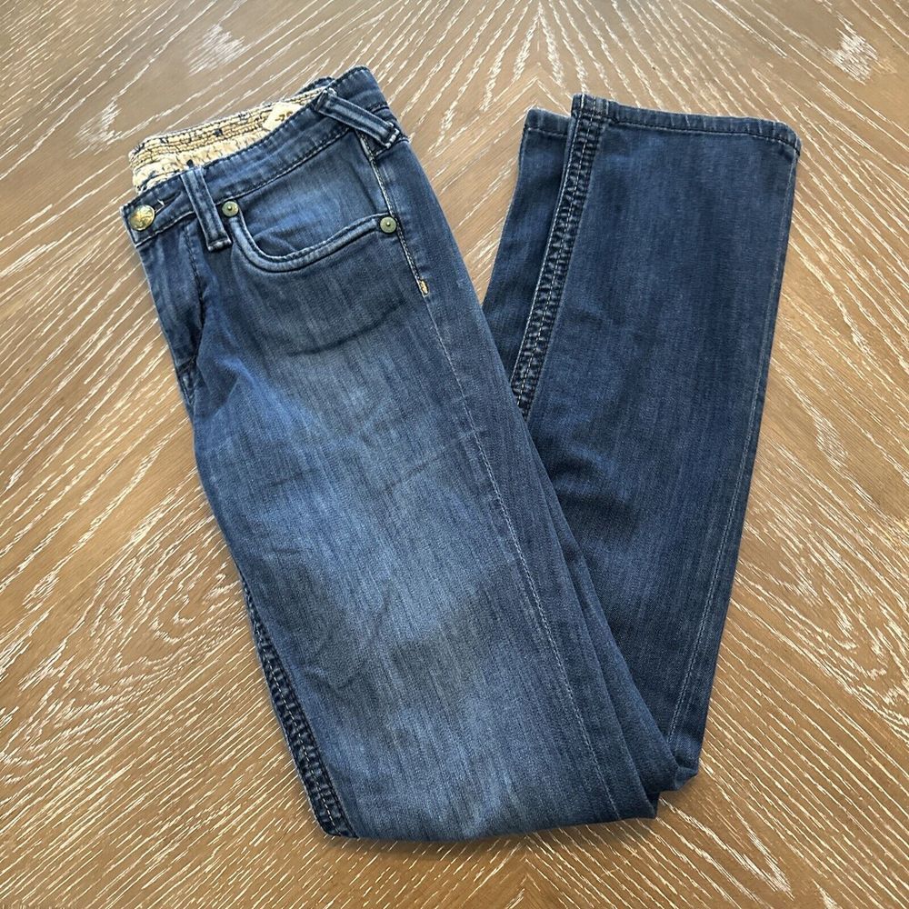 Stritchs 29 BLUE MAYA Denim Jeans Slim Straight Buffalo Nickle Low Rise EXCELLEN - Picture 7 of 11